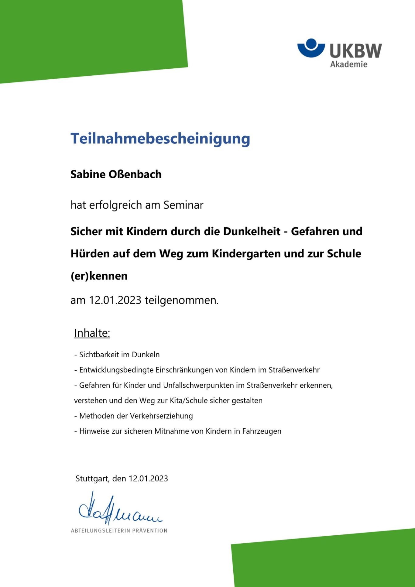 Sicher durch die Dunkelheit