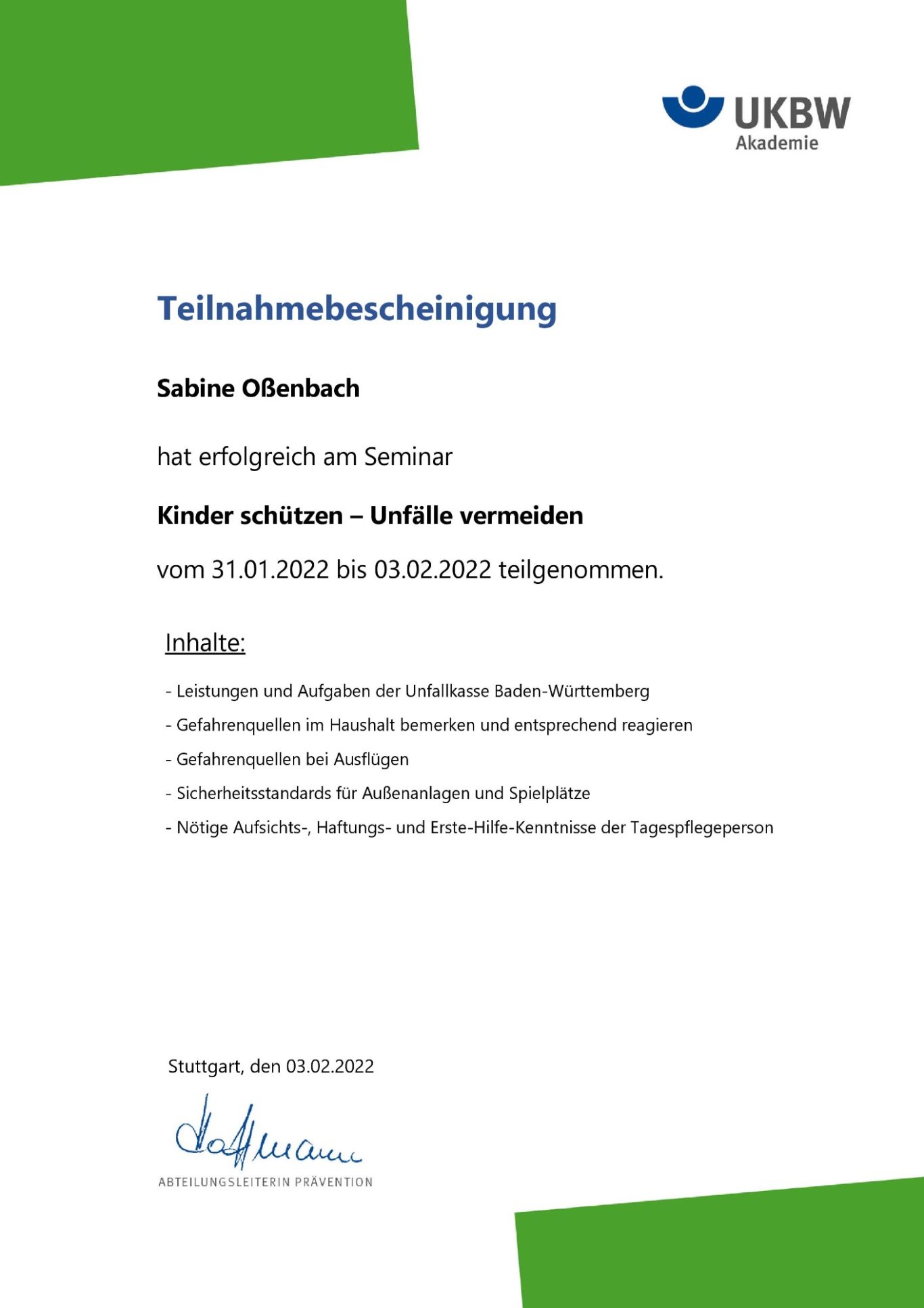 Kinder schützen - Unfälle vermeiden